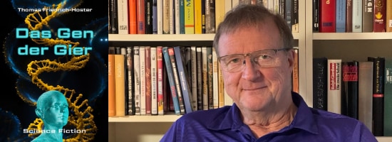 Lesung. Der Autor Thomas-Friedrich Hoster liest aus seinem Buch „Das Gen der Gier“